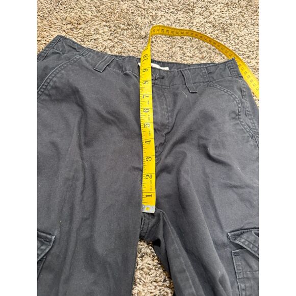 Levi's Womens '94 Baggy Black Cargo Jeans Sz 25 Wide Leg Grunge Skater Retro - Picture 8 of 9